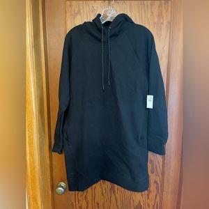 Old navy stretch hoodie dress in black